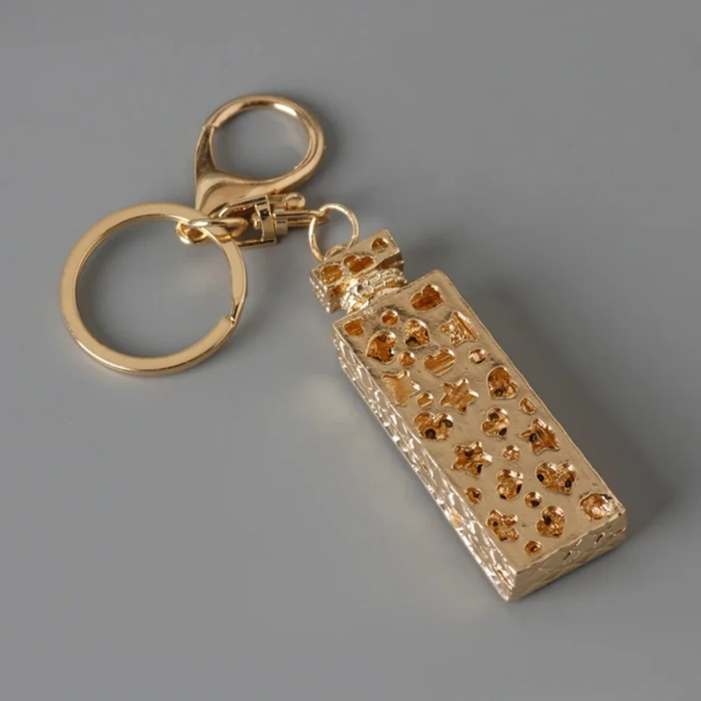 Golden Perfume Keychain